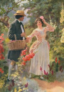 Ilustrace k Adamu Bedeovi od George Eliotové (barevná litografie)