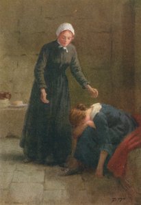 Ilustrace k Adamu Bedeovi od George Eliotové (barevná litografie)