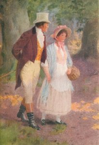 Ilustrace k Adamu Bedeovi od George Eliotové (barevná litografie)