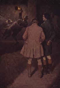 Ilustrace pro Bouřlivé výšiny od Emily Bronteové (barevné lito) od Percy Tarrant