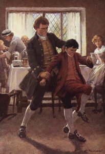 Ilustrace pro Bouřlivé výšiny od Emily Bronteové (barevné lito) od Percy Tarrant