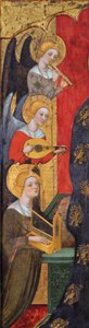 Detail Madony s anděly hrajícími hudbu, cca 1380