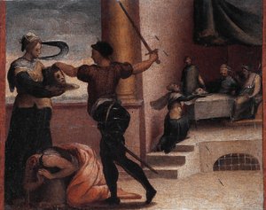 Salome a sťatý svatý Jan Křtitel (olej na plátně, cca 1535)