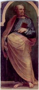 Svatý Petr, boční panel (olej na dřevě, kolem roku 1535) od Perino del Vaga