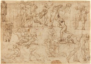Figurální studie [recto] od Perino del Vaga
