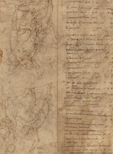 Figurální studie [verso] od Perino del Vaga