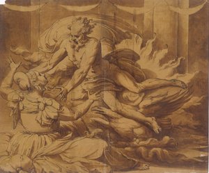 Jupiter se zjevuje Semele, 1501-47. od Perino del Vaga
