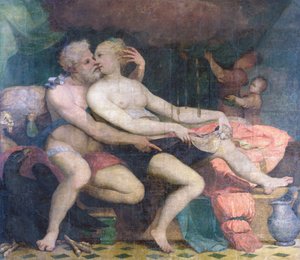 Jupiter a Danae, asi 1533-1534.