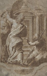 Svatí Petr a Jan Uzdravení mrzáka u brány chrámu, 1501-47. od Perino del Vaga