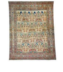 A Pictorial Lavar Kirman Carpet, jihovýchodní Persie, konec 19. století od Persian School