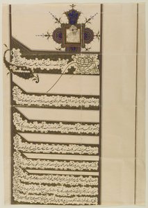 Firman (královský edikt) s pečetí Muzaffara al-Din Shah Qaja, 1897 (inkoust a zlato na papíře) od Persian School
