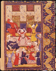 Fol.5r Iniciační tanec, z knihy básní Hafize Shiraziho (asi 1325-1388) od Persian School