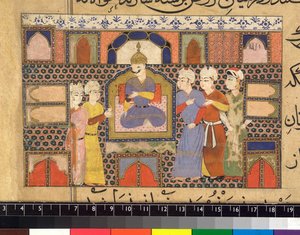 Ghiyath al-Din intronizován od Persian School