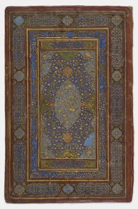 Uvnitř obálky knihy, 1500-30 od Persian School