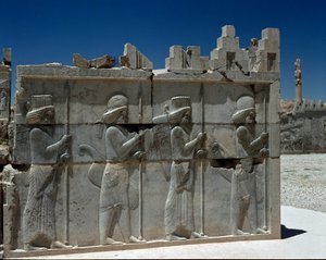 Mede Guards. Reliéfy východního schodiště Apadany, 6. století před naším letopočtem od Persian School