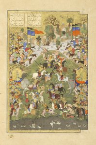 Peršan 239 fol.430b Talhand v boji proti svému bratrovi, ilustrace z Shahnama (Kniha králů), od Abul-Qasima Mansur Firdawsiho (kolem 934-1020), 1444 od Persian School