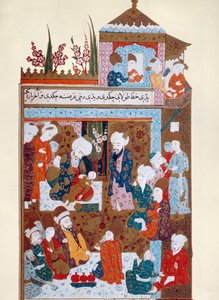 Rumi léčí svého staršího syna Arifa, konec 16. století od Persian School
