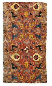 Fragment koberce s medailonem Tabriz, Severozápadní Persie od Persian School