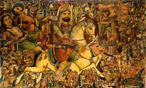 Bitva u Karbaly, 19. století od Persian School