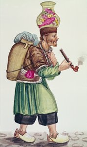 Prodavač ryb (wc na papíře) od Persian School