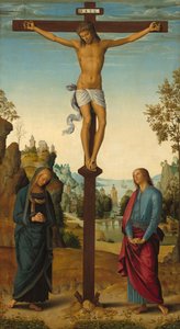 Ukřižování s Pannou Marií, svatým Janem, svatým Jeronýmem a svatou Marií Magdalenou..., c. 14821485
