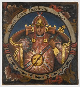 Huayna Capac, 12. král Inků, škola Cuzco, polovina 18. století
