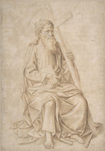 Svatý Filip sedící, držící knihu a kříž, 1422-57. od Pesello Peselli