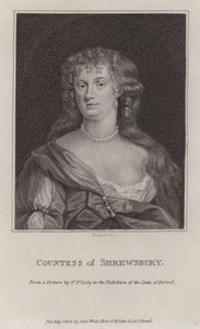 Anna Maria Talbot, hraběnka ze Shrewsbury (rytina) od Peter (after) Lely