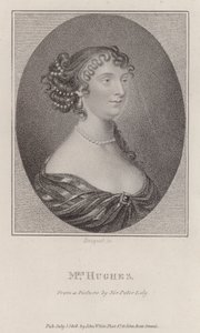 Margaret Hughes , anglická herečka (rytina)