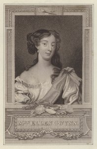 Nell Gwyn, milenka krále Karla II (rytina)