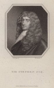 Sir Stephen Fox , anglický politik (rytina) od Peter (after) Lely