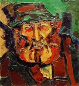 Hlava farmáře od Peter August Böckstiegel