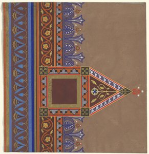 Návrh dekorace pro Brooklyn Library, 1868-69