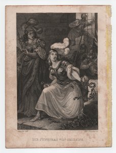 Orleánská panna, asi 1840 (rytina) od Peter Carl Geissler