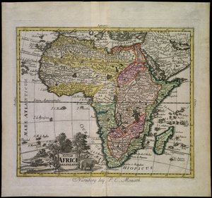 Náčrt Nové Afriky od Peter Conrad Monath