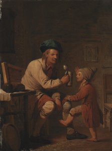 Rolník dává svému synovi něco k pití od Peter Cramer