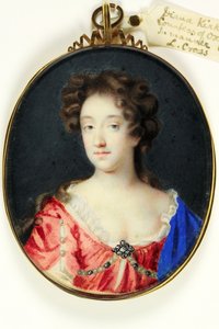 Diana Kirke, hraběnka z Oxfordu (akvarel na pergamenu)