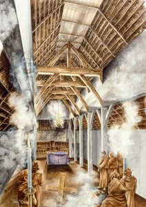 Lindisfarne Priory, c652AD, c1990-2010 od Peter Dunn
