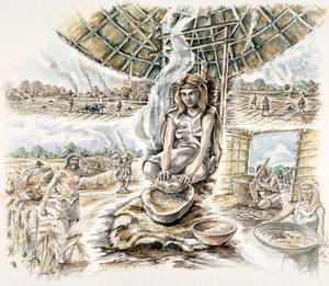Neolitická obilná produkce, c1990-2010 od Peter Dunn