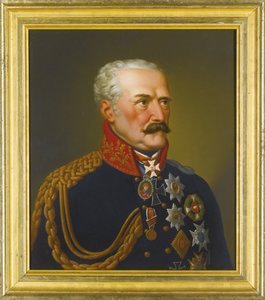 Gebhard Leberecht von Blucher, kníže de Wahlstatt - Portrét Gebharda Leberechta von Bluecher, knížete z Wahlstattu (1742-1819) od Stroehlinga, Eduarda (1768-1826), - Olej na mědi, 36,5x31,5 - soukromá sbírka od Peter Eduard Stroehling