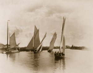 A Sailing Match at Horning, Life and Landscape on Norfolk Broads, 1885,