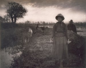 Poling the Marsh Hay, Život a krajina na Norfolk Broads, 1886