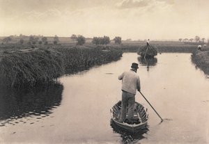 Čtvrcení Marsh Hay, Život a krajina na Norfolk Broads, c.1886
