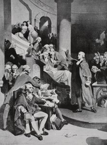 Patrick Henry pronesl svůj slavný projev v Domě měšťanů