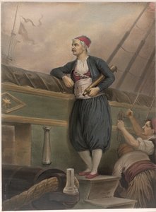 Řecký námořník na palubě lodi, z „Alba řeckého hrdinství, aneb Deliverance of Greece“ od Peter Heinrich Lambert von Hess