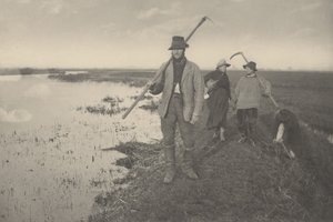Coming Home from the Marshes, 1886. Tvůrci: Dr. Peter Henry Emerson, Thomas Frederick Goodall. od Peter Henry Emerson, Thomas Frederick Goodall