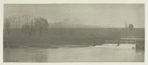 Deštivý den u Flanderova jezu od Peter Henry Emerson
