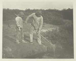 Sběr úhořů ve vodách Suffolk od Peter Henry Emerson