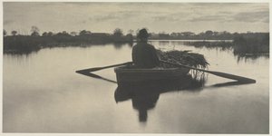 Rowing Home the Schoof-Stuff ze života a krajiny na Norfolk Broads, 1886, deska XXI, 1886. od Peter Henry Emerson