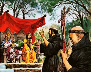 Augustin káže králi Ethelbertovi od Peter Jackson